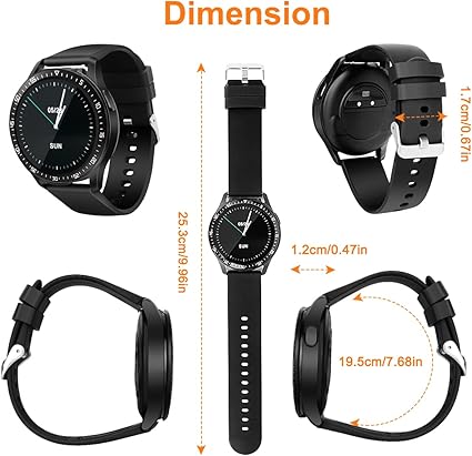 Smart Watch with Earbuds, 1.32 Inch Round Fitness Watch X10, 2 in 1 Bluetooth Watch with Step,Calories,Sleep Monitor,Heart Rate Blood Pressu-re Monitor for iOS & Android